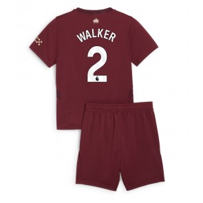 Manchester City Kyle Walker #2 Dětské Alternativní dres komplet 2024-25 Krátký Rukáv (+ trenýrky)